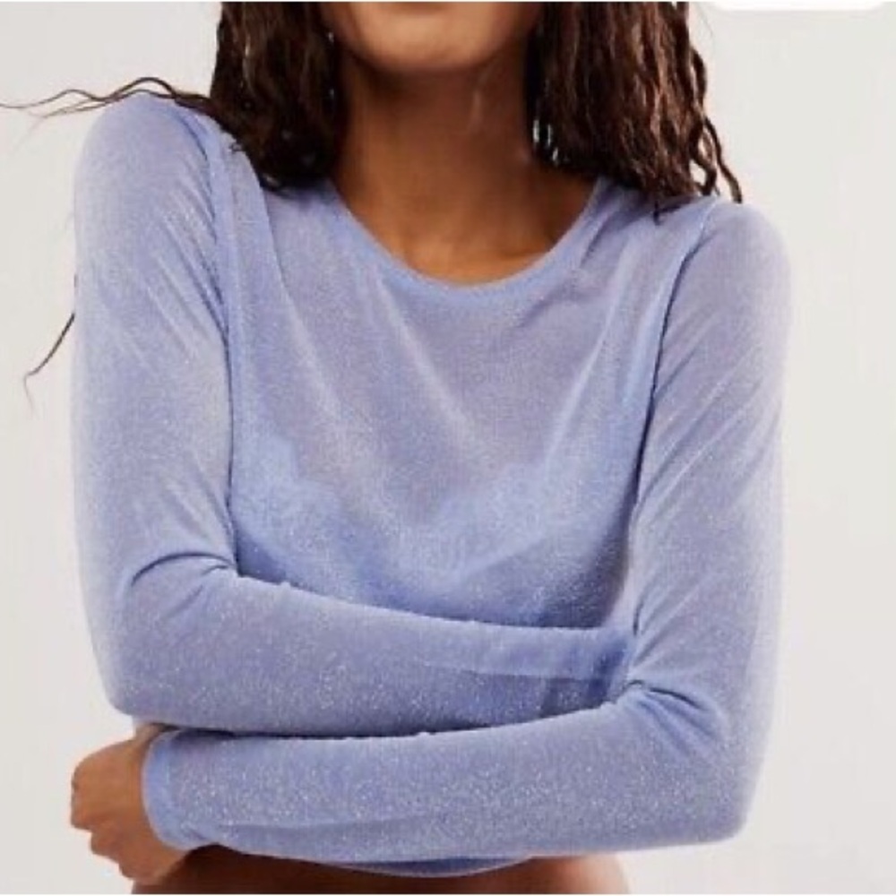 NWT Free People Mesh So Well Sheer Top